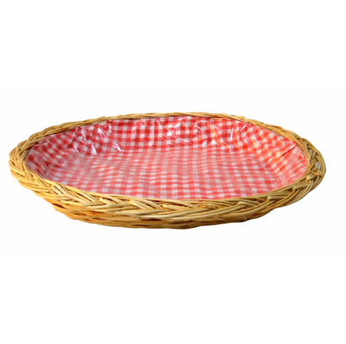 Bandeja ovalada con forro