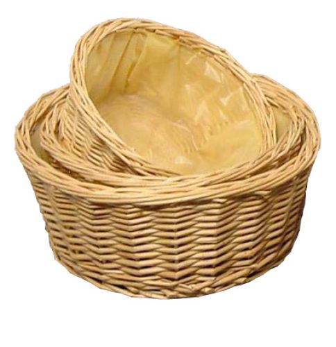 Juego 3 bandejas redondas forro plástico