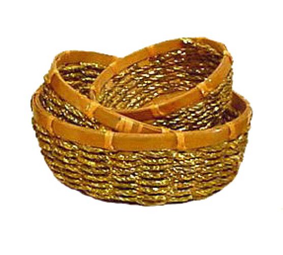 Set de 3 cuencos dorados