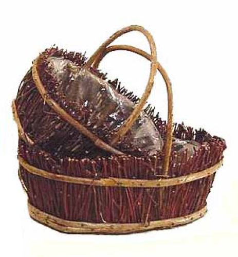 Set 2 cestas ovaladas con forro