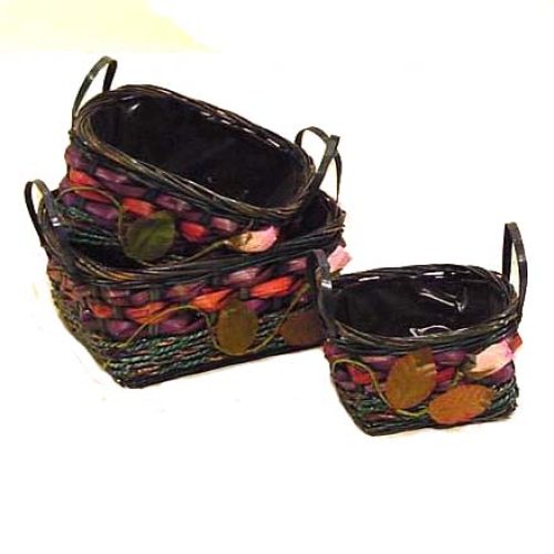 Set 3 paneras cuadradas forradas