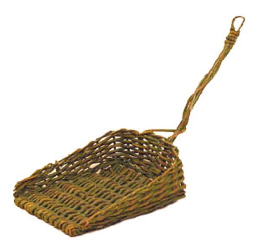 Recogedor de mimbre rústico