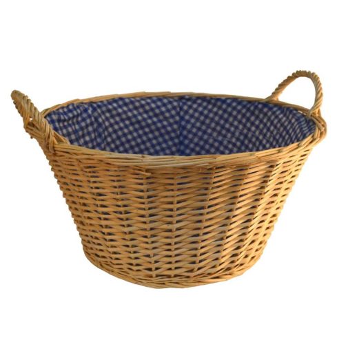 Canasta mimbre forrada