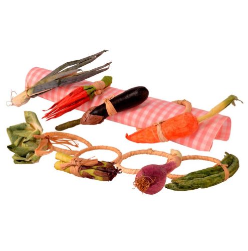 Set de 8 servilleteros legumbres