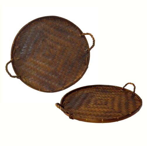 Bandeja bambú teñido marrón