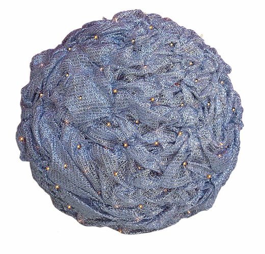 Bola plateada con luz