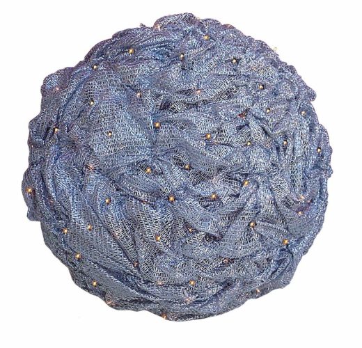 Bola plateada con luz