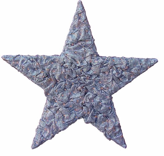 Estrella plateada con luz