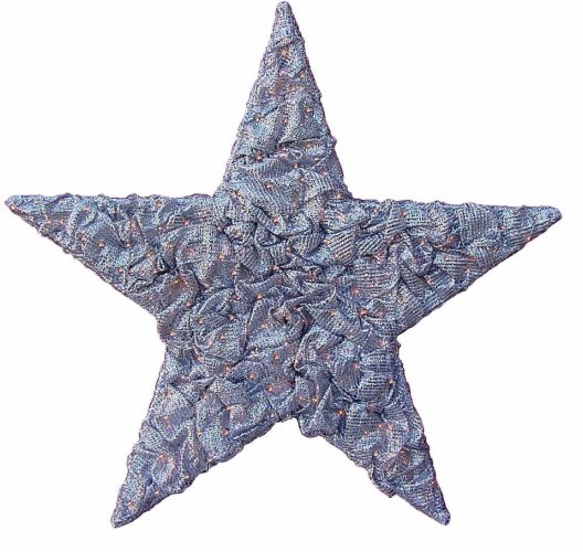 Estrella plateada con luz
