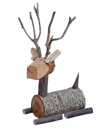 Ciervo madera tumbado