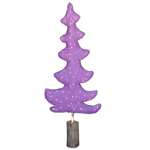 Árbol lana malva con luz