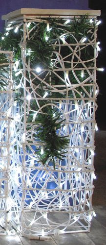 Columna decorada "luz led"