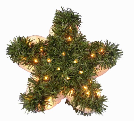 Estrella espumillón y guata "luz led"