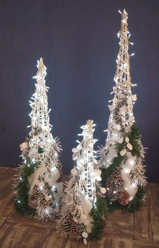 Cono decorado con luz led