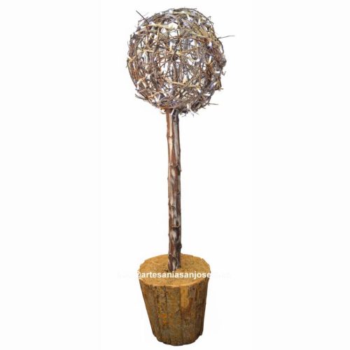 Árbol bola corcoja con luz