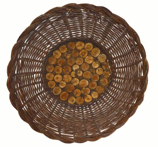 Plato mimbre rústico