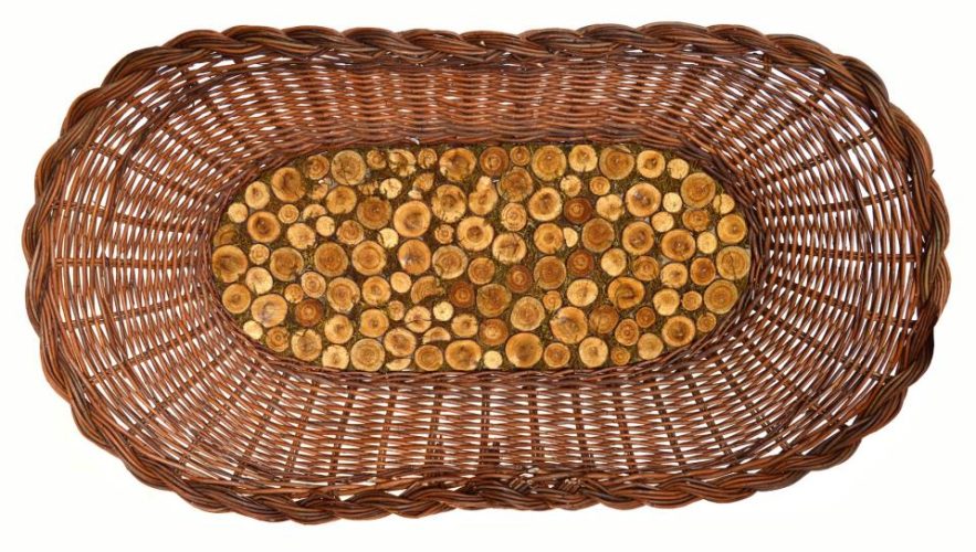 Plato mimbre rústico
