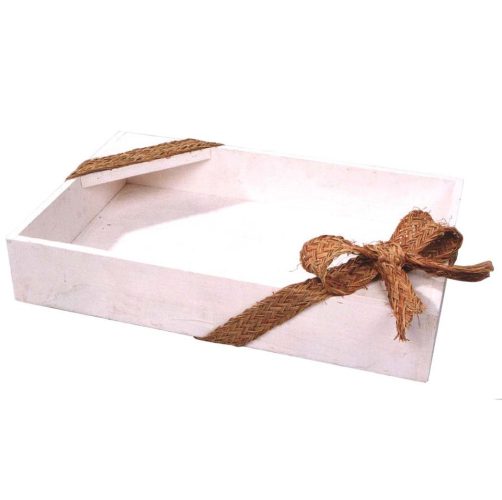 Bandeja madera lazo esparto