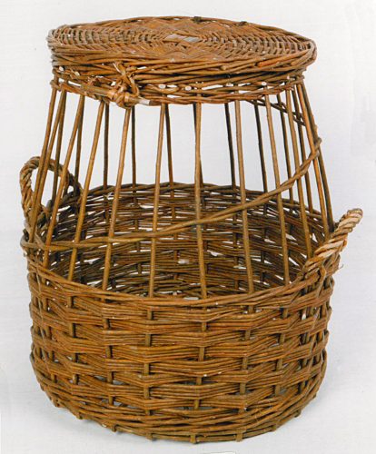 Cesta gallinera mimbre rústico