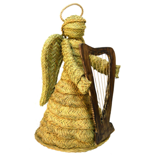 Ángel esparto con arpa