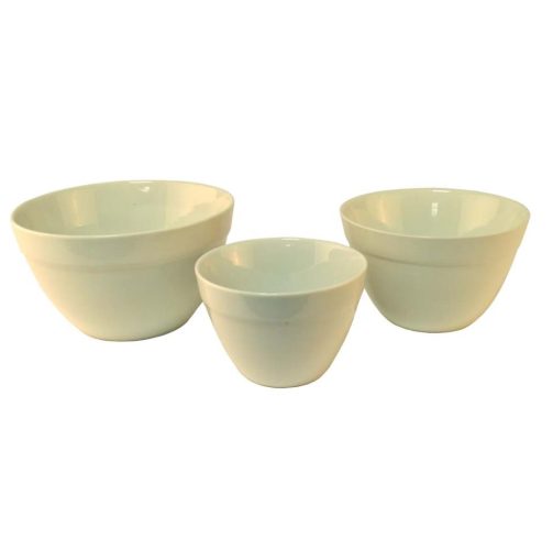 Set 3 maceteros cerámica blanca