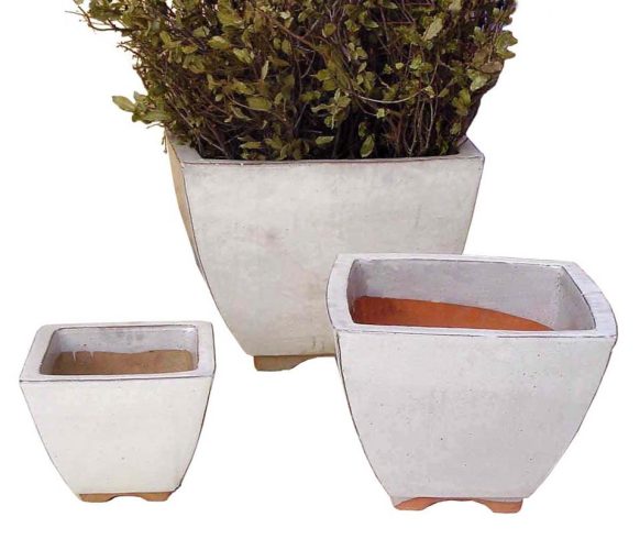 Set de 3 maceteros cerámica