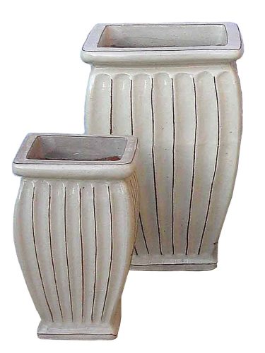 Set de 2 floreros cerámica