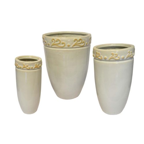 Set de 3 floreros cerámica