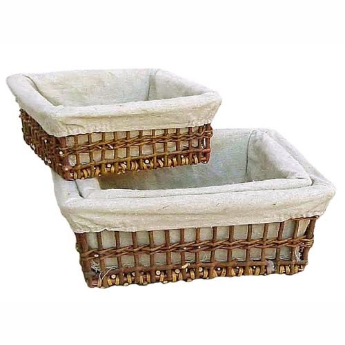 Set de 3 bandejas forradas