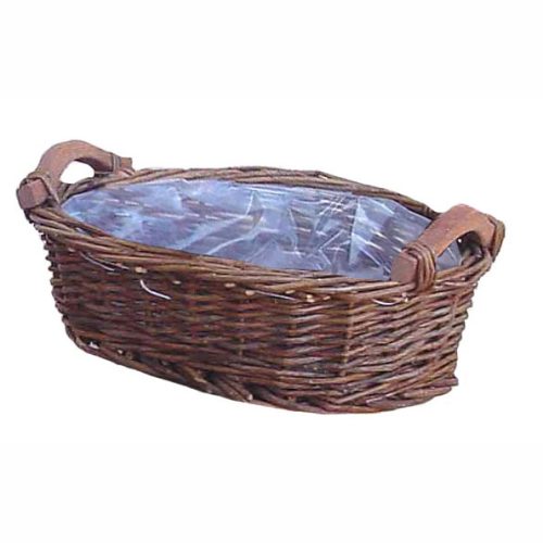 Bandeja mimbre rústico con forro