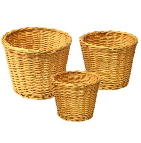 Set 3 maceteros mimbre