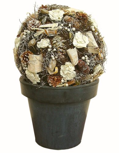 Bola navidad con macetero latón