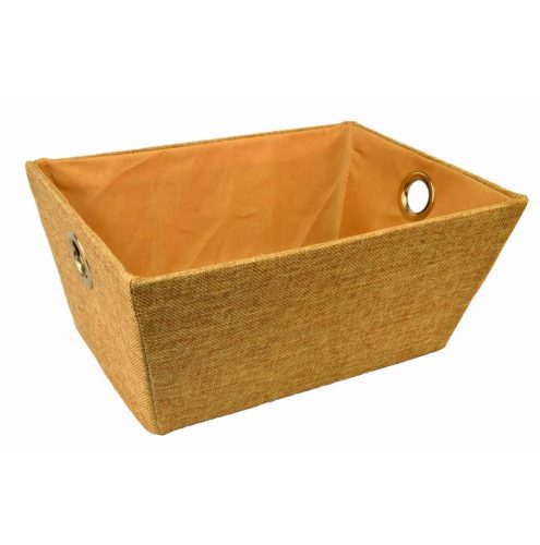 Cajonera rectangular tela de yute beige