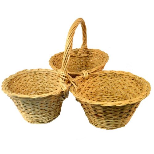 Cesta mimbre blanco