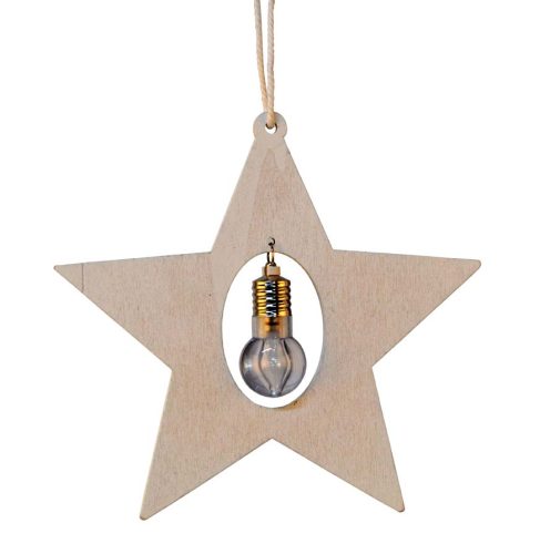 Estrella colgar con bombilla