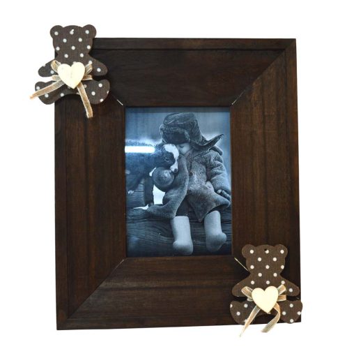 Portafoto marrón con ositos