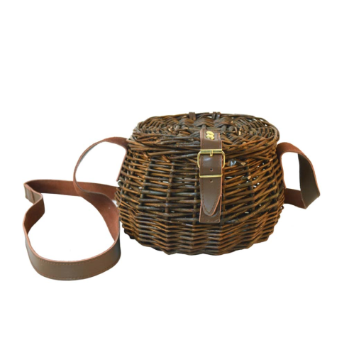 Bolso mimbre asa cuero