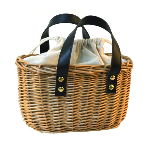 Bolso mimbre con forro