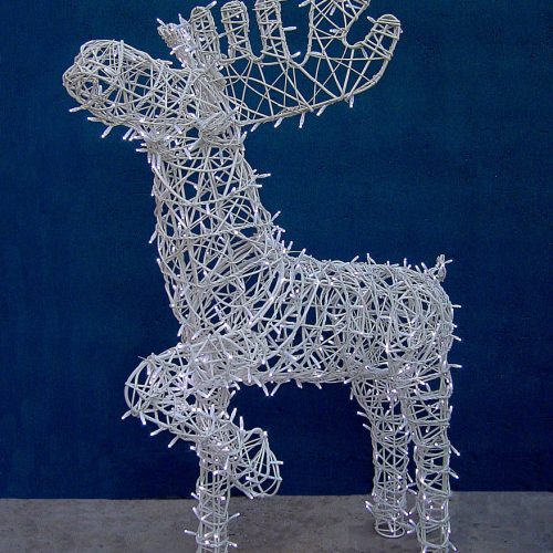 Reno pequeño blanco con luz led
