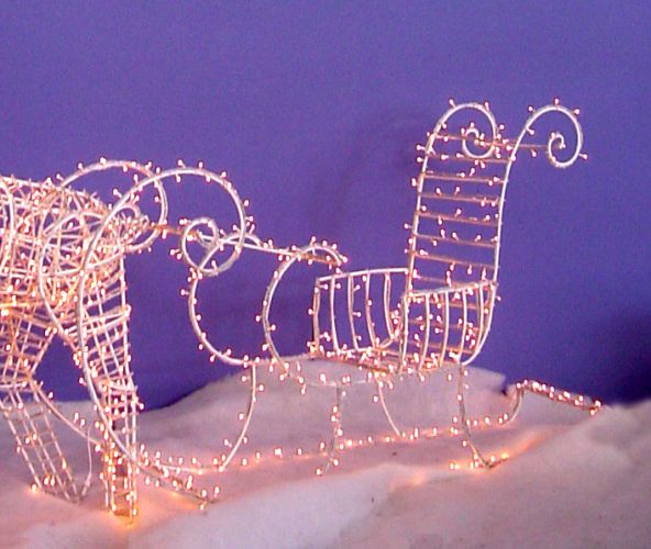 Trineo blanco con luz led