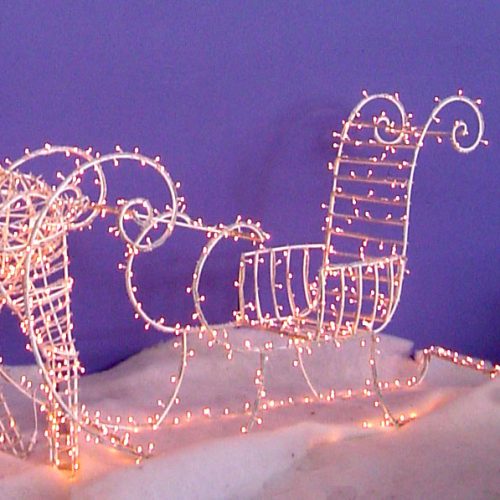 Trineo blanco con luz led