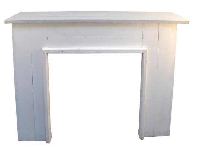 Chimenea madera blanca