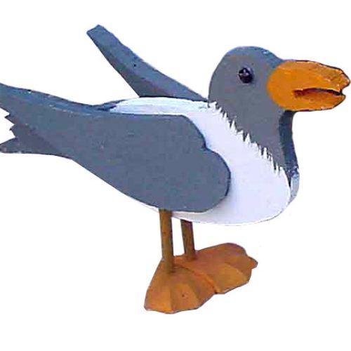 Gaviota con alas abiertas