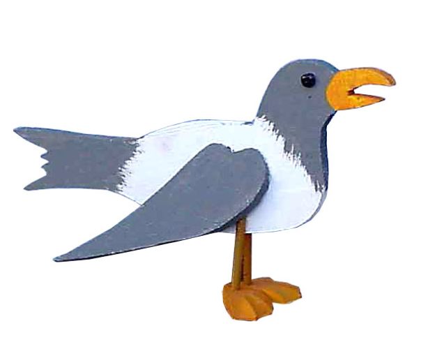 Gaviota con alas bajas